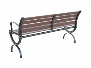 City Park Bench 3D Model