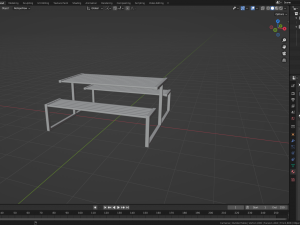 City Outdoor Table Modèle 3D