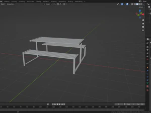 City Outdoor Table 3D Model