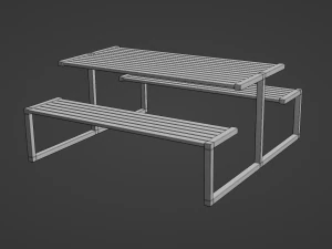 City Outdoor Table 3D Model