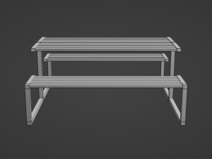City Outdoor Table Modèle 3D
