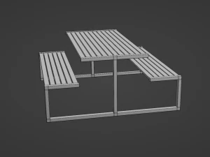 City Outdoor Table 3D Model