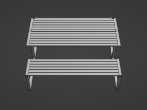 City Outdoor Table Modèle 3D