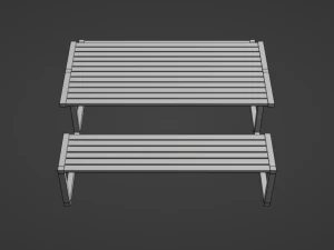 City Outdoor Table 3D Model