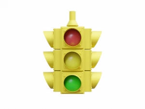4-Way Traffic Light 3D Model