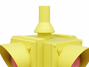 4-Way Traffic Light 3D Model