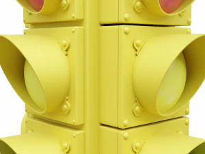 4-Way Traffic Light 3D Model