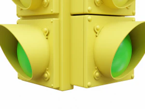 4-Way Traffic Light 3D Model