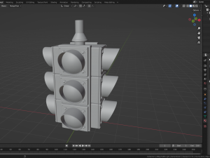 4-Way Traffic Light 3D Модель