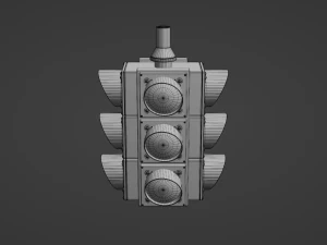 4-Way Traffic Light 3D Model
