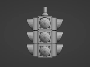 4-Way Traffic Light 3D Model