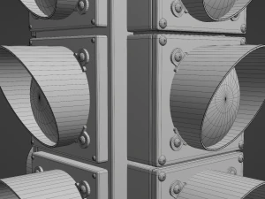 4-Way Traffic Light 3D Model