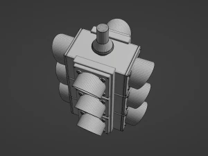 4-Way Traffic Light 3D Model