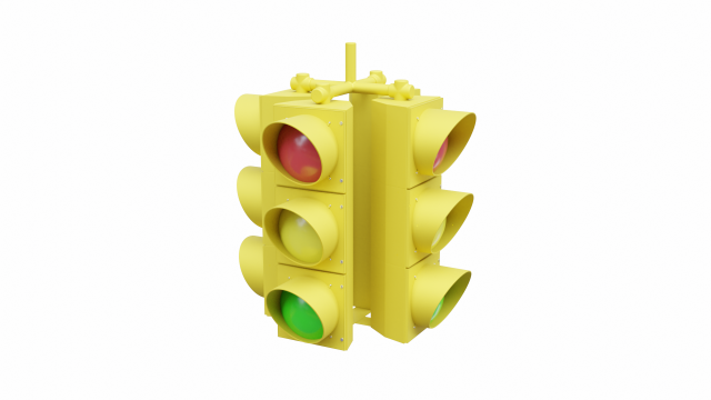 4-Way Traffic Light 2 Modelo 3D .c4d .max .obj .3ds .fbx .stl .blend 