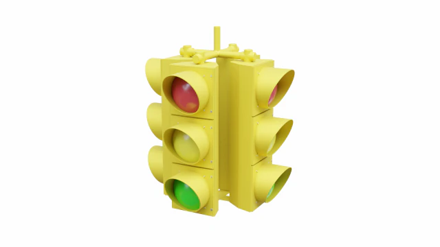 Semaforo a 4 direzioni 2 Modello 3D .c4d .max .obj .3ds .fbx .stl .blend