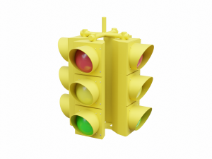 4-Way Traffic Light 2 3D-Modell
