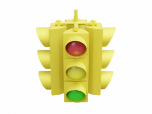 Semaforo a 4 direzioni 2 Modello 3D