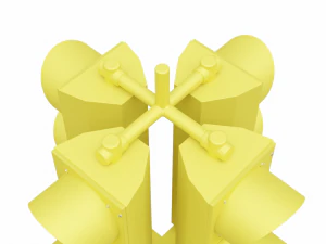 Semaforo a 4 direzioni 2 Modello 3D