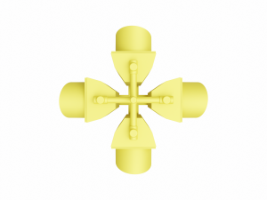 4-Way Traffic Light 2 Modelo 3D