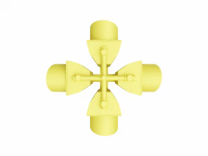 Semaforo a 4 direzioni 2 Modello 3D
