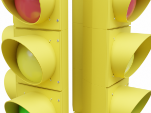 4-Way Traffic Light 2 Modelo 3D