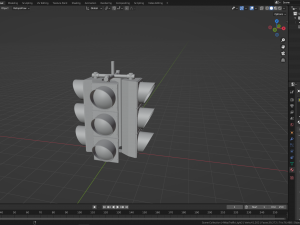 4-Way Traffic Light 2 Modelo 3D