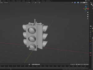 Semaforo a 4 direzioni 2 Modello 3D