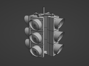 4-Way Traffic Light 2 Modelo 3D