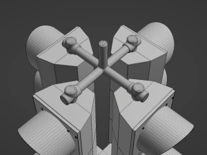 Semaforo a 4 direzioni 2 Modello 3D