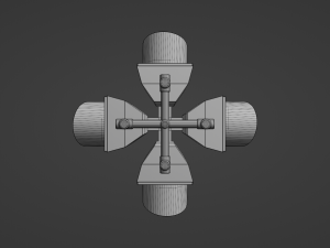 4-Way Traffic Light 2 Modelo 3D