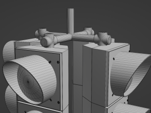 4-Way Traffic Light 2 Modelo 3D
