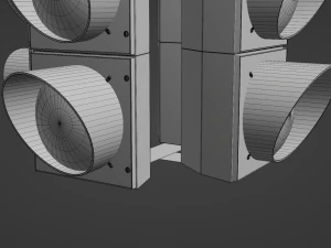Semaforo a 4 direzioni 2 Modello 3D