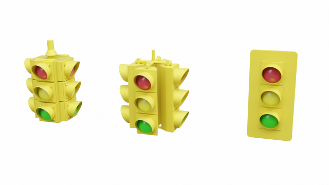 Traffic Light Collection 3D 모델 .c4d .max .obj .3ds .fbx .stl .blend 