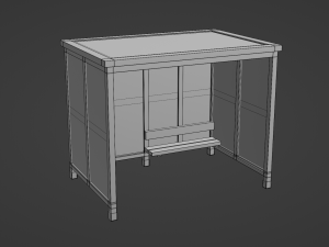 Bus Stop Shelter 1 Model 3D