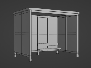 Bus Stop Shelter 1 Model 3D