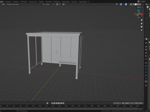 Bus Stop Shelter 1 Model 3D