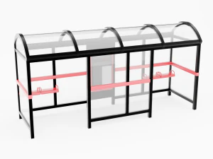 Bus Stop Shelter 2 3D Model