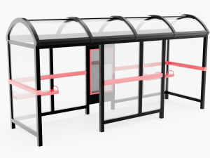 Bus Stop Shelter 2 3D Model