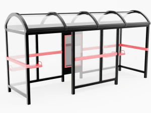 Bus Stop Shelter 2 3D Model