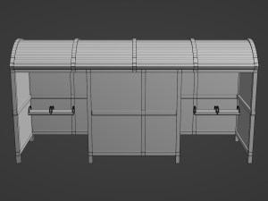 Bus Stop Shelter 2 3D Model