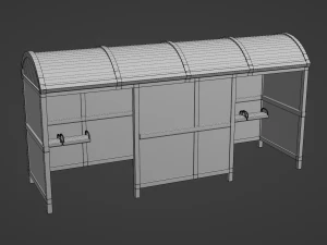 Bus Stop Shelter 2 3D Model