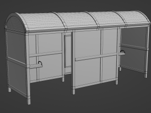 Bus Stop Shelter 2 3D Model