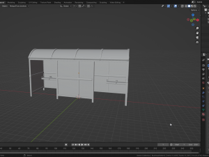 Bus Stop Shelter 2 3D Model