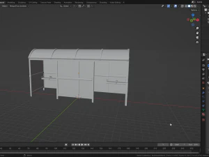 Bus Stop Shelter 2 3D Model