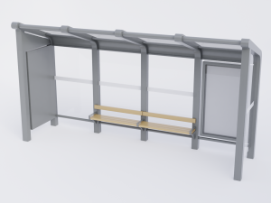 Bus Stop Shelter 3 Modelo 3D