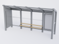 Bus Stop Shelter 3 Model 3D