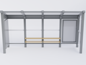 Bus Stop Shelter 3 3D 模型