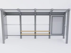 Bus Stop Shelter 3 3D Model