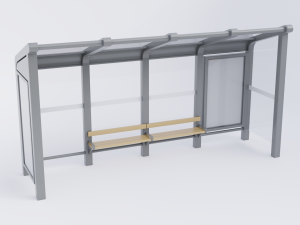 Bus Stop Shelter 3 3D 模型
