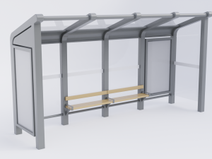 Bus Stop Shelter 3 3D 模型